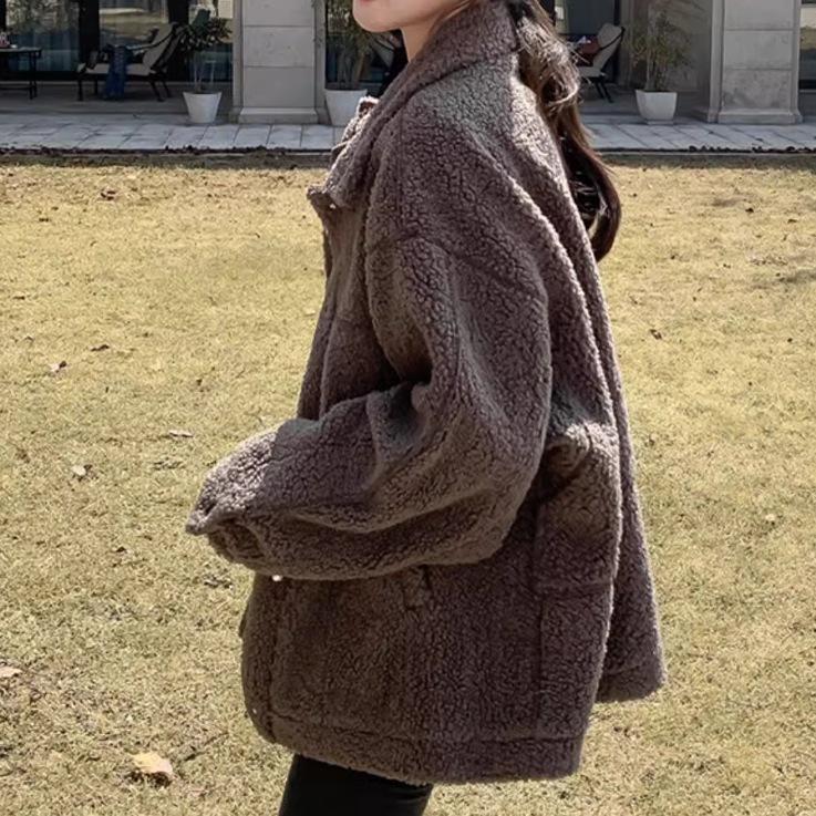 レディース ジャケット コート アウター 上着 ラムウールコート ウール 羽織 前開き ボアジャケット 長袖 萌袖 襟付き ワイド オーバーサイズ もこもこ ふわふわ ふっくら ポケット ボタン 厚手 レディース ジャケット コート アウター 上着 ラムウールコート ウール 羽織 前開き ボアジャケット 長袖 萌袖 襟付き ワイド オーバーサイズ もこもこ ふわふわ ふっくら ポケット ボタン 厚手