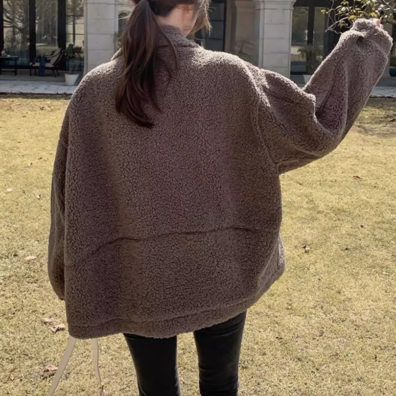 レディース ジャケット コート アウター 上着 ラムウールコート ウール 羽織 前開き ボアジャケット 長袖 萌袖 襟付き ワイド オーバーサイズ もこもこ ふわふわ ふっくら ポケット ボタン 厚手 レディース ジャケット コート アウター 上着 ラムウールコート ウール 羽織 前開き ボアジャケット 長袖 萌袖 襟付き ワイド オーバーサイズ もこもこ ふわふわ ふっくら ポケット ボタン 厚手