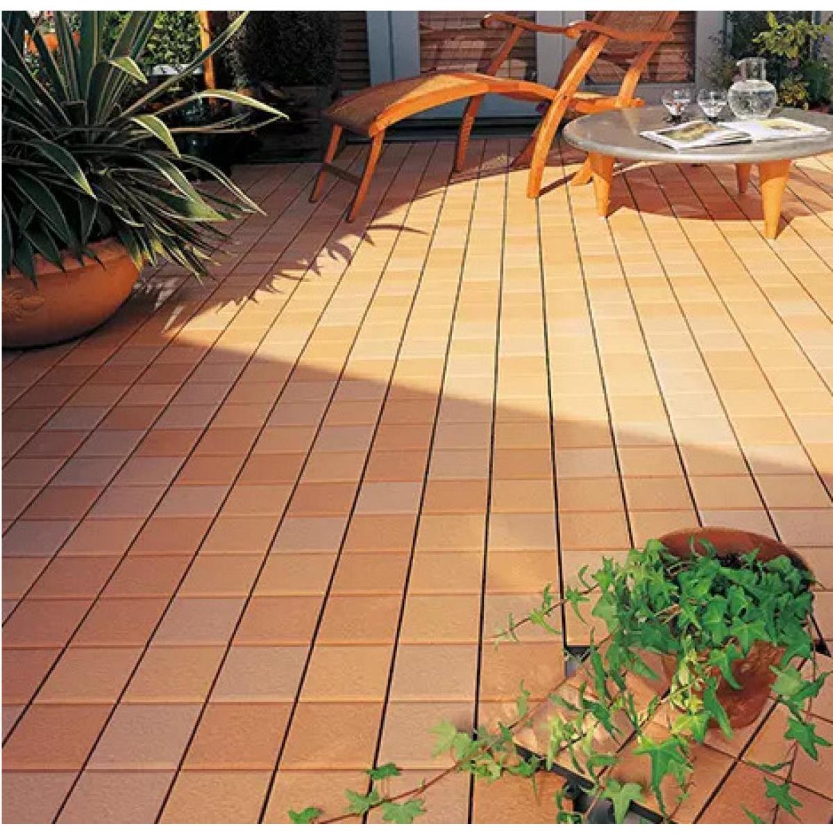 TOTO 屋外用ジョイントタイル バーセア 30×30cm サニーベージュ 10枚組 AP10MG01UFRJ　ミックスカラー MGシリーズ100