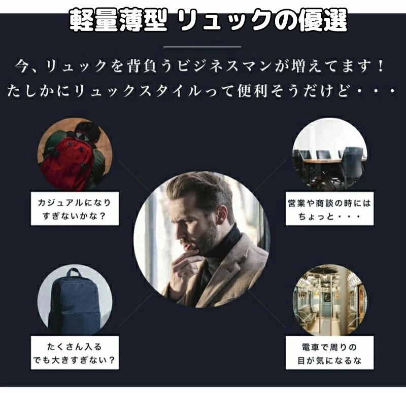 ビジネス リュック メンズ 大容量 防水 軽量 薄型 USB パソコン 多機能 バックパック レディース ユニセックス 通勤 通学 シンプル リュックサック バッグ カバン りゅっく 16 インチ