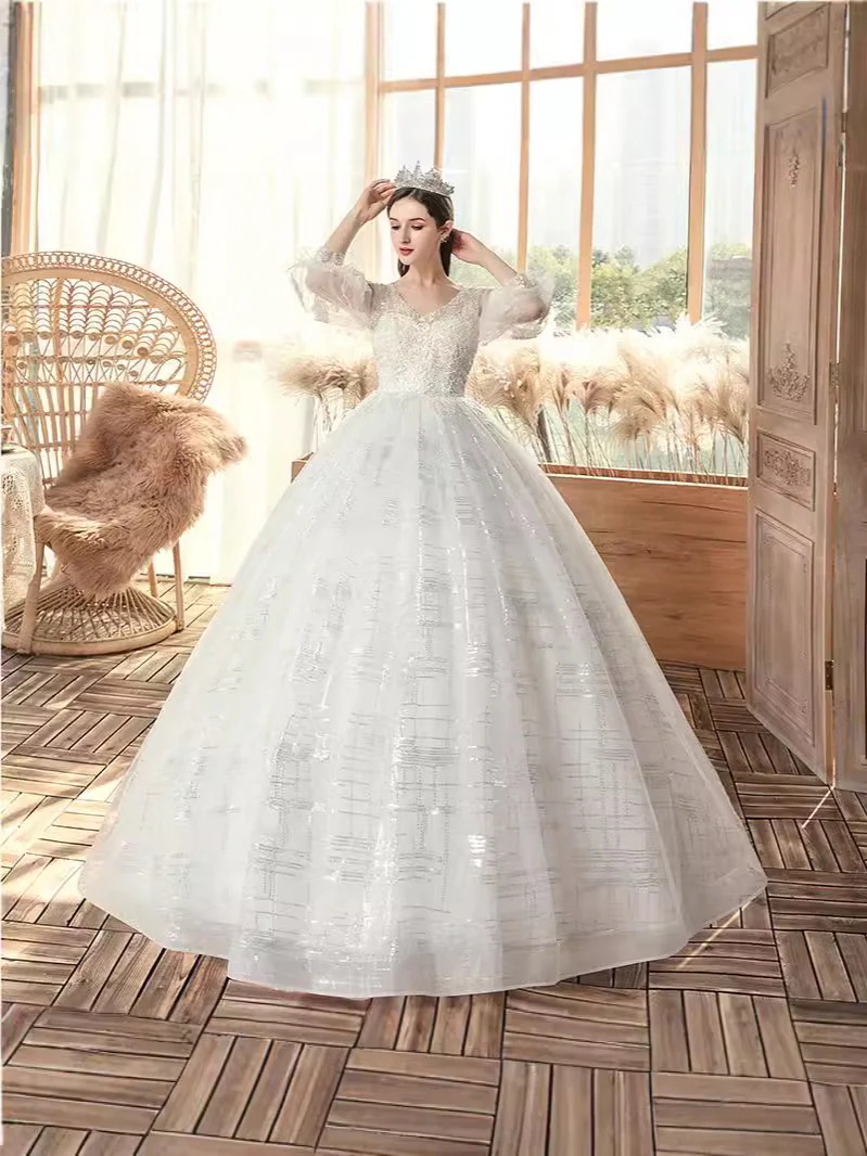 白 花嫁 結婚式 ウェディングドレスドレス Aラインドレス 安い 挙式 二次会 ブライダル 大きいサイズ レディース ロングドレス 袖あり白 レース プリンセスライン 撮影 編み上げ式 白 花嫁 結婚式 ウェディングドレスドレス Aラインドレス 安い 挙式 二次会 ブライダル 大きいサイズ レディース ロングドレス 袖あり白 レース プリンセスライン 撮影 編み上げ式