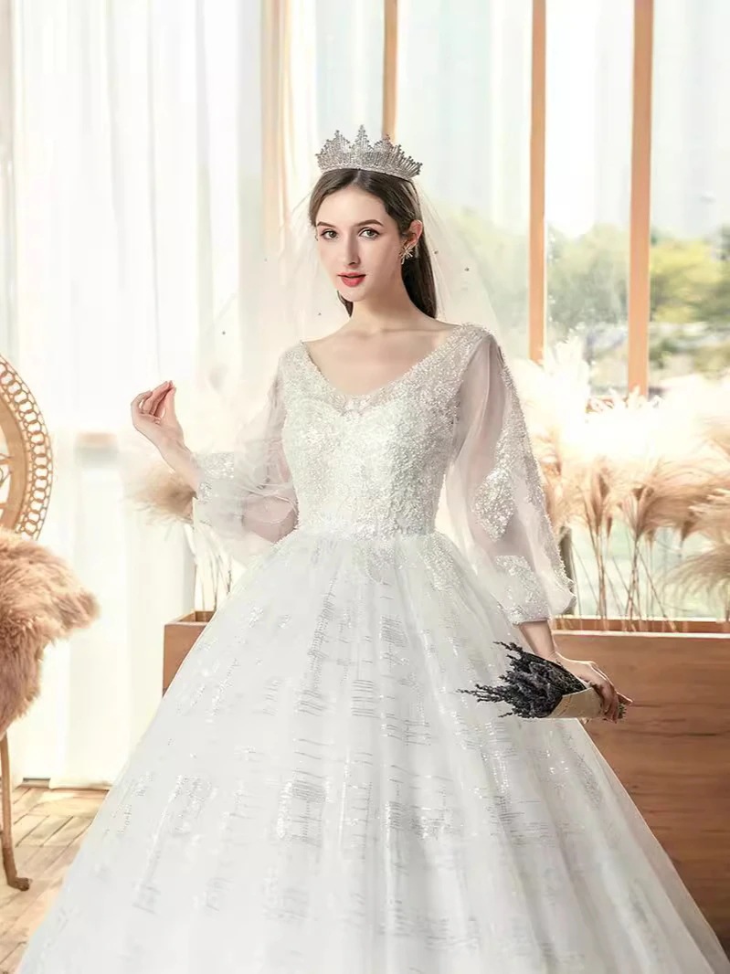 白 花嫁 結婚式 ウェディングドレスドレス Aラインドレス 安い 挙式 二次会 ブライダル 大きいサイズ レディース ロングドレス 袖あり白 レース プリンセスライン 撮影 編み上げ式 白 花嫁 結婚式 ウェディングドレスドレス Aラインドレス 安い 挙式 二次会 ブライダル 大きいサイズ レディース ロングドレス 袖あり白 レース プリンセスライン 撮影 編み上げ式