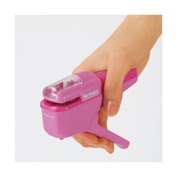 (まとめ) コクヨ 針なしステープラー（ハリナックス） ハンディタイプ 10枚とじ ピンク SLN-MSH110P 1個 (×10セット)