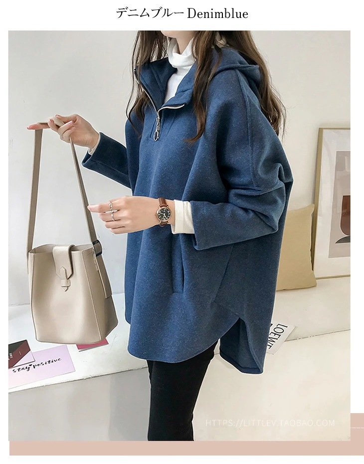 パーカー 長袖 ZIP付き レディース プルオーバー トレーナー カットソー パーカー 長袖 ZIP付き レディース プルオーバー トレーナー カットソー