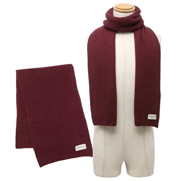 マフラー ニットリブマフラー ワインレッド レッド メンズ レディース ユニセックス HAA01684 HE7050 マフラー ニットリブマフラー ワインレッド レッド メンズ レディース ユニセックス HAA01684 HE7050