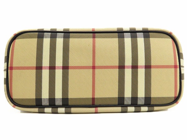 外超美品バーバリーロンドンヴィンテージヘイマーケットチェックミニトートバッグハンドバッグベージュブラック 外超美品バーバリーロンドンヴィンテージヘイマーケットチェックミニトートバッグハンドバッグベージュブラック