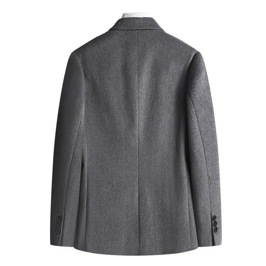 テーラードジャケットメンズウールコートブルゾン無地ウール2ボタンオフィススタイリッシュ テーラードジャケットメンズウールコートブルゾン無地ウール2ボタンオフィススタイリッシュ