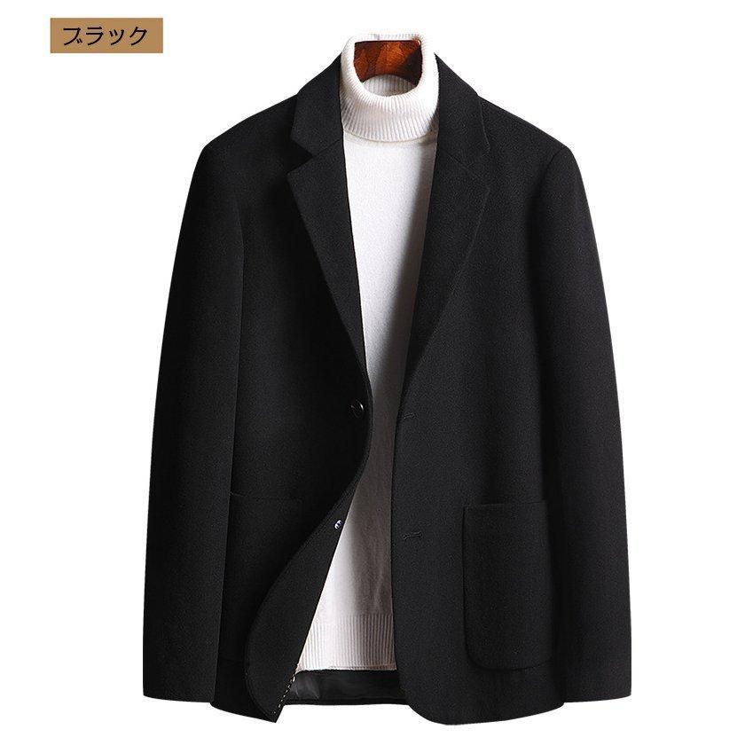 テーラードジャケットメンズウールコートブルゾン無地ウール2ボタンオフィススタイリッシュ テーラードジャケットメンズウールコートブルゾン無地ウール2ボタンオフィススタイリッシュ
