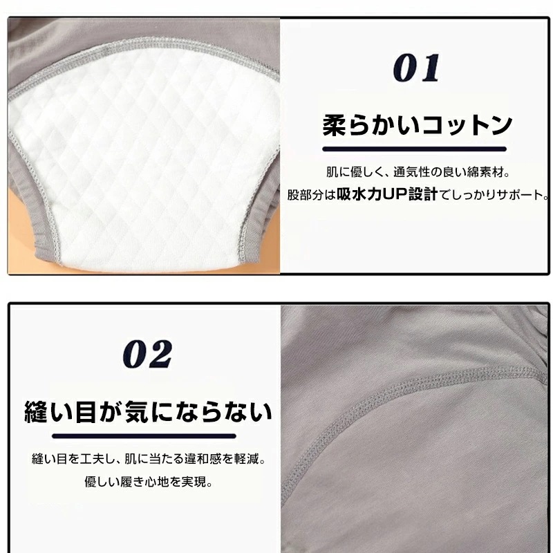 吸水ショーツ 3枚 尿漏れケアパンツ 失禁パンツ 女性 婦人用 綿100% 大容量 吸収 200mL サニタリーショーツ 漏れない 蒸れない 通気性 介護 生理 シニア 高齢者 吸水ショーツ 3枚 尿漏れケアパンツ 失禁パンツ 女性 婦人用 綿100% 大容量 吸収 200mL サニタリーショーツ 漏れない 蒸れない 通気性 介護 生理 シニア 高齢者