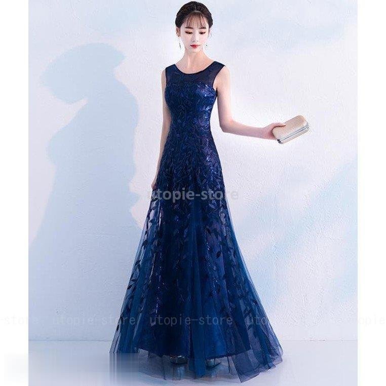 ロングドレス お呼ばれ ドレス パーティードレス 成人式 演奏会 卒業式 20代 30代 着痩せ