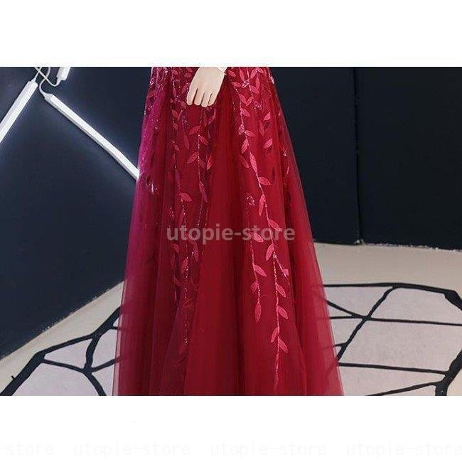 ロングドレス お呼ばれ ドレス パーティードレス 成人式 演奏会 卒業式 20代 30代 着痩せ