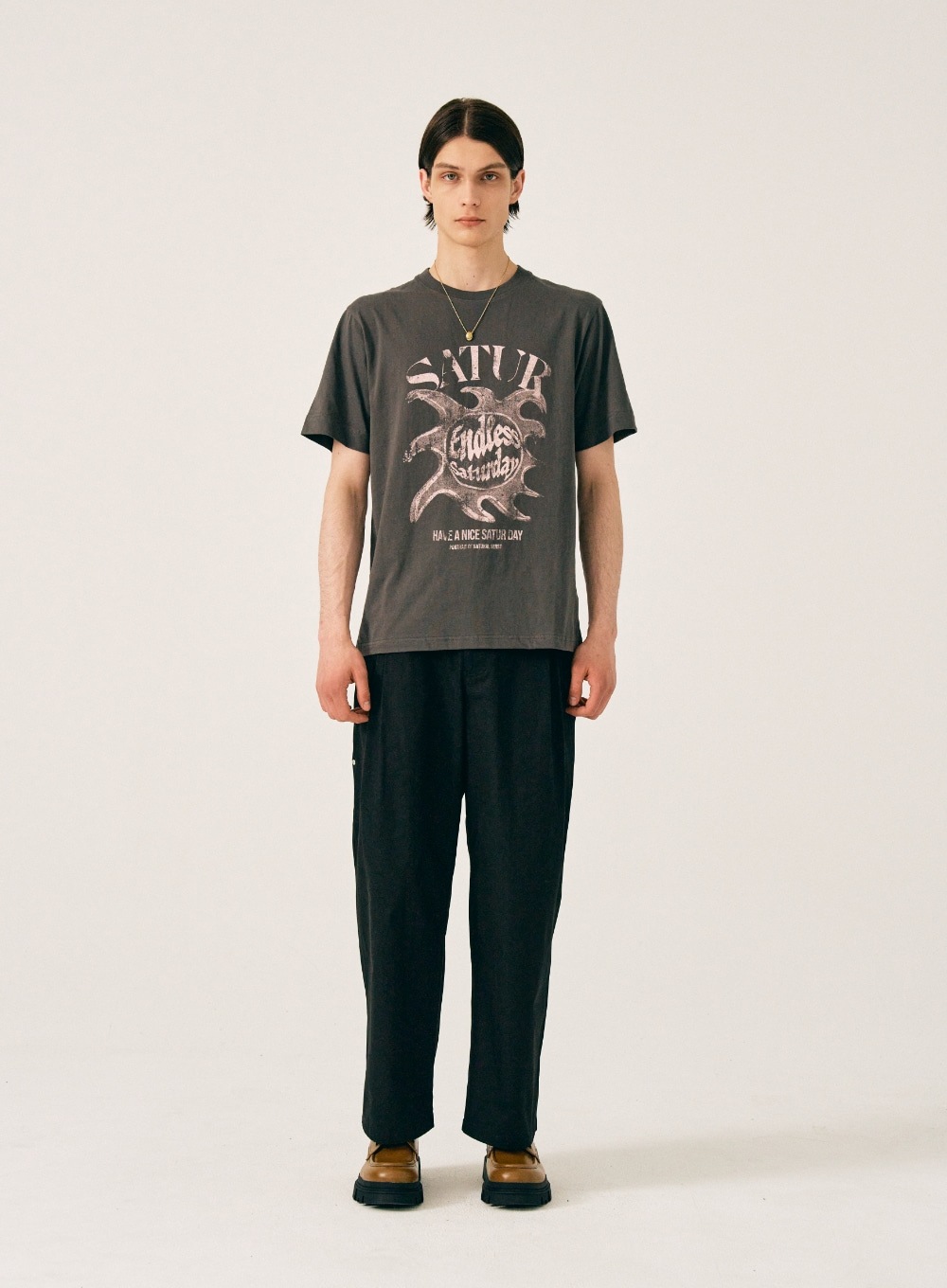 【SATUR】Vinales 2-Tuck Wide Chino Pants - Classic Black SATUR】 VINALES 2-TUCK WIDE CHINO PANTS : CLASSIC BLACK その他