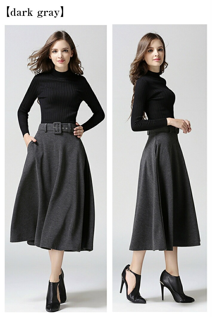 【急速出荷】ベルト付き フレア Aライン スカート 秋冬 ミモレ ロング ミモレ丈 ポケット付き ひざ下 上品 レディース フレアスカート 膝下 ベルト 黒 ブラック グレー 赤 レッド キャメル 【急速出荷】ベルト付き フレア Aライン スカート 秋冬 ミモレ ロング ミモレ丈 ポケット付き ひざ下 上品 レディース フレアスカート 膝下 ベルト 黒 ブラック グレー 赤 レッド キャメル