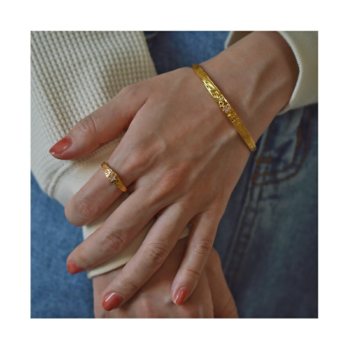 ハワイアンジュエリー バングル サージカルステンレス キュービックジルコニア 星 スクロール 波 ハワイアンジュエリー バングル サージカルステンレス キュービックジルコニア 星 スクロール 波