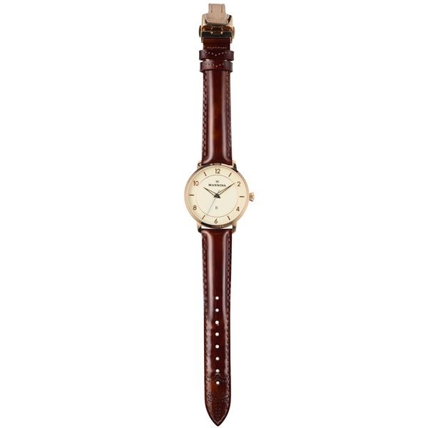 MANNINA（マンニーナ） 腕時計 MNN001-02 メンズ 正規輸入品 ブラウン（文字盤：シルバー）