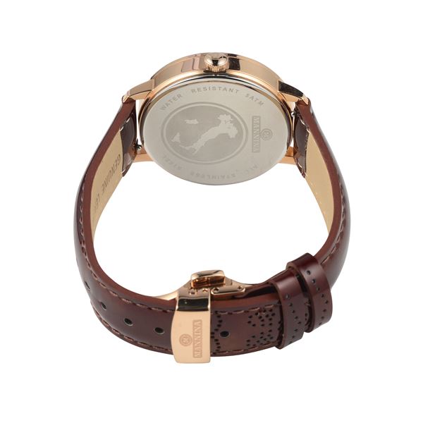 MANNINA（マンニーナ） 腕時計 MNN001-02 メンズ 正規輸入品 ブラウン（文字盤：シルバー）