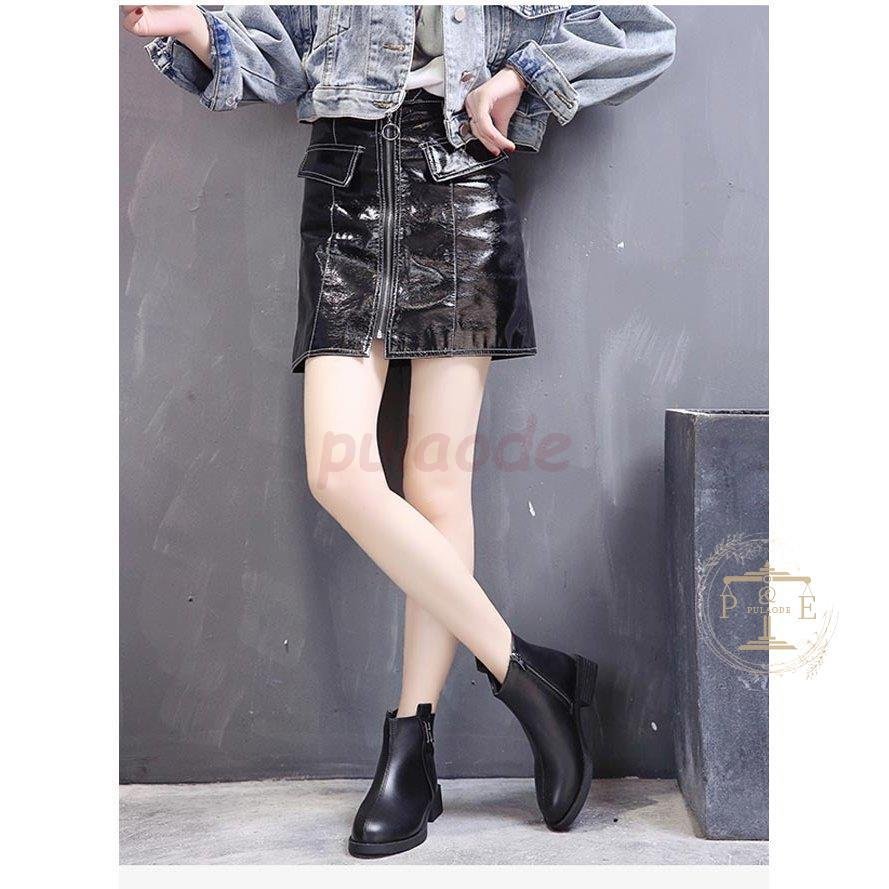 95 Off ブーツ レディース ショートブーツ 冬 ムートンブーツ 秋 アンクルブーツ ローヒール Pu 裏起毛