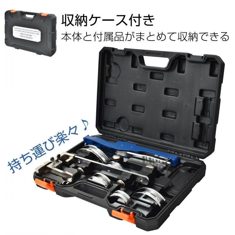 ラチェット式 パイプベンダー リバースアダプタ付 最大曲げ角度90適合鋼管サイズ6.35mm～19.05mm