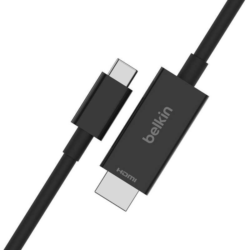 BELKIN　USB-C to HDMI 2.1 ケーブル ［2m /HDMITypeC /スタンダードタイプ］　AVC012bt2MBK