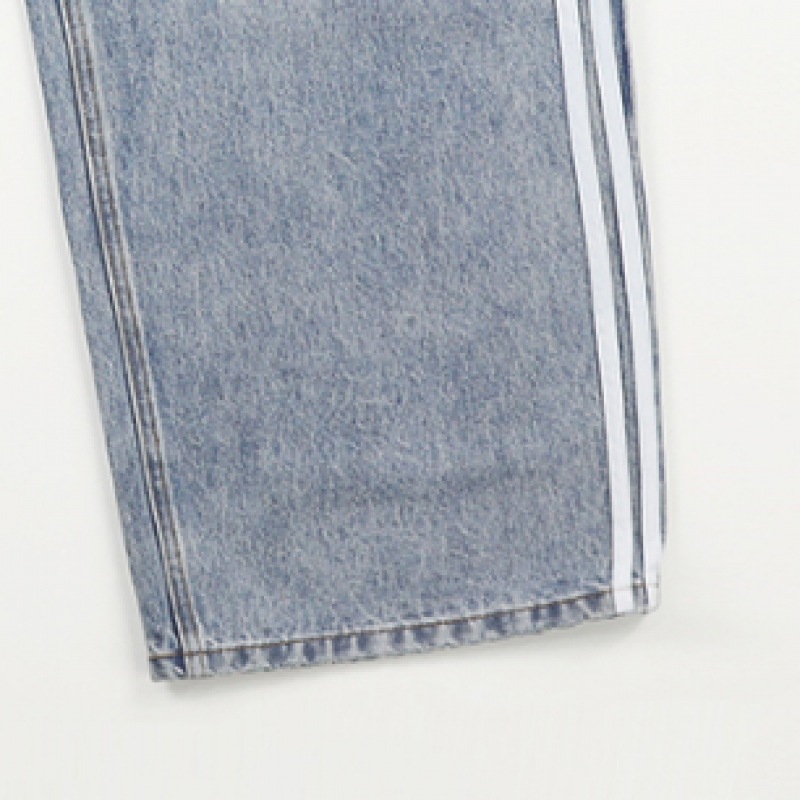 BADBLOOD ビリートラックジーンズバギーフィット-ブルー