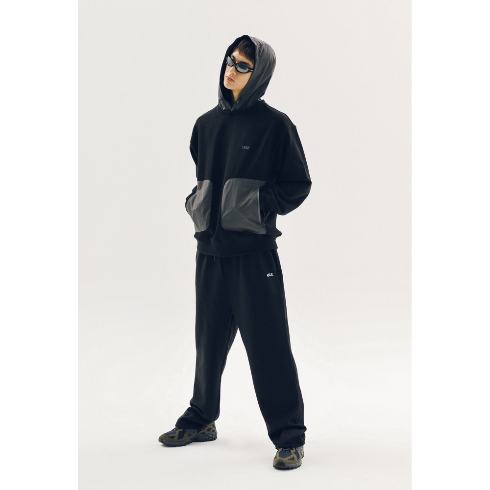 エール【ONEMILE WEAR】ファブリックミックススポーティーパーカー ネイビー エール【ONEMILE WEAR】ファブリックミックススポーティーパーカー ネイビー