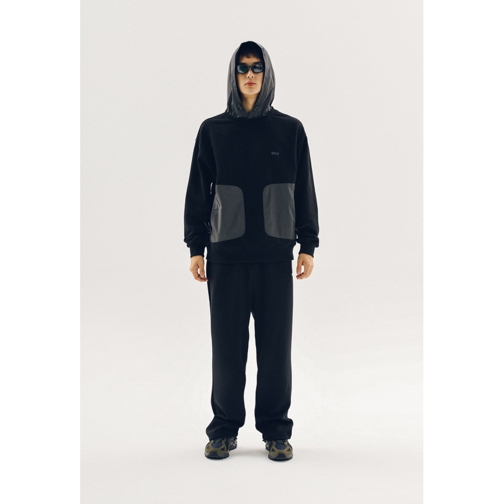 エール【ONEMILE WEAR】ファブリックミックススポーティーパーカー ネイビー エール【ONEMILE WEAR】ファブリックミックススポーティーパーカー ネイビー