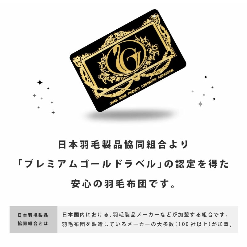 2枚合わせ 羽毛布団 クイーン 210210cm 3520ポーランド産 ホワイトグースダウン95% 440dp以上 プレミアムゴールドラベル付き 日本製 3QA-35207WH 2枚合わせ 羽毛布団 クイーン 210210cm 3520ポーランド産 ホワイトグースダウン95% 440dp以上 プレミアムゴールドラベル付き 日本製 3QA-35207WH