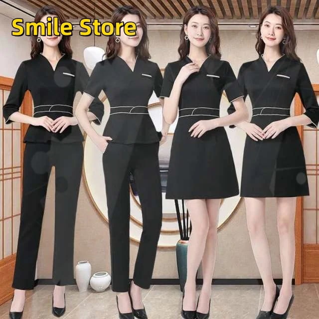 レディース おしゃれ 美容 制服 セットアップ 半袖 歯科衛生士 ワンピース ネイル ユニフォーム 女性 スーツ ジャケット サロン 送料無料 七分袖 エステサロン 通勤