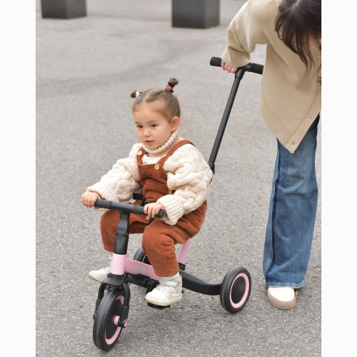 Qoo10] 三輪車 足けりバイク 一台4役 ベビーカ