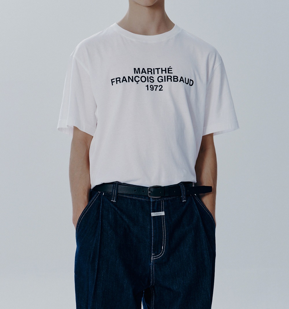[TXT スビン着用］LETTERING LOGO OVERSIZED TEE white