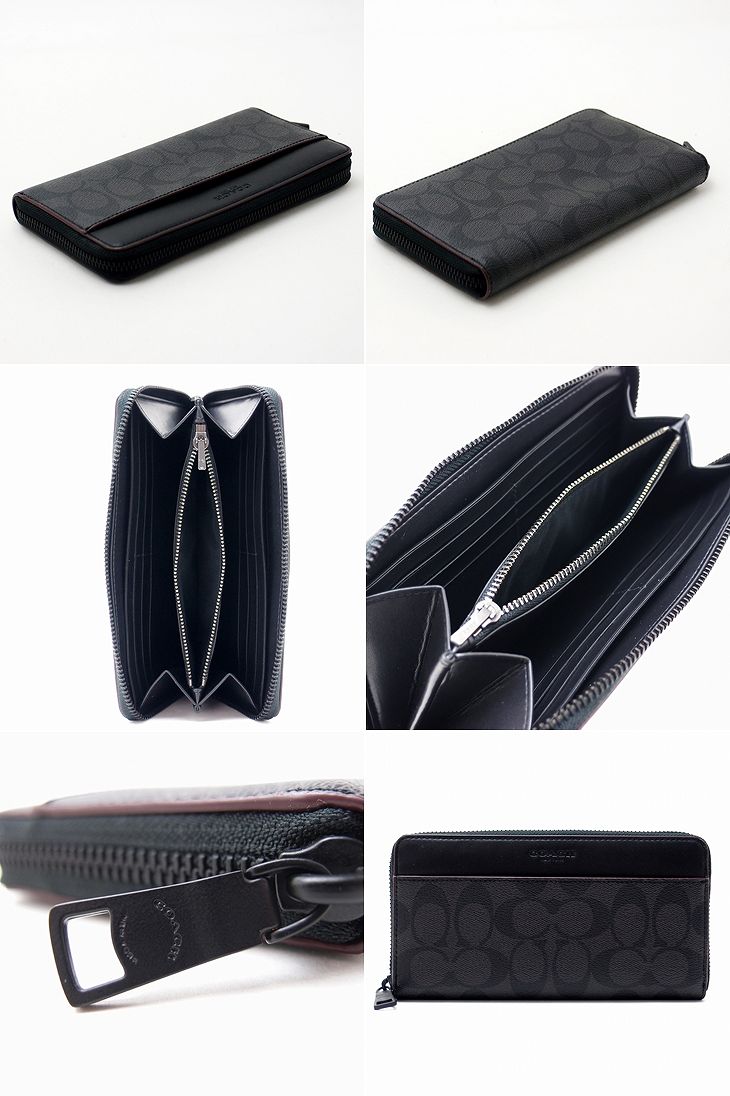 財布 メンズ 長財布 ラウンドファスナー シグネチャー 25517N3A