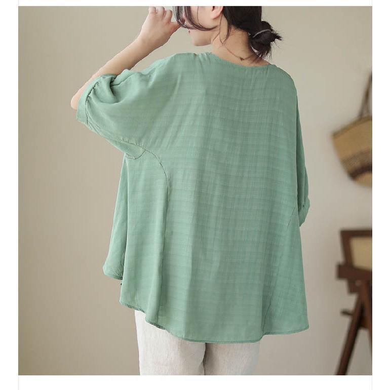 シャツ ブラウス レディース 春秋 長袖 綿 麻 ボリューム袖 Vネック ギャザー シャツ リネン 大きいサイズ 春 夏 秋 オシャレ シンプル カジ