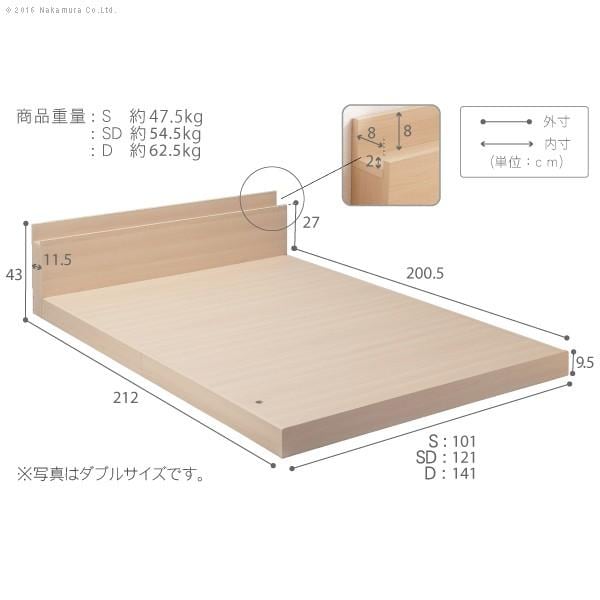 Qoo10] セミダブル ベッド 2台 セット ロータ