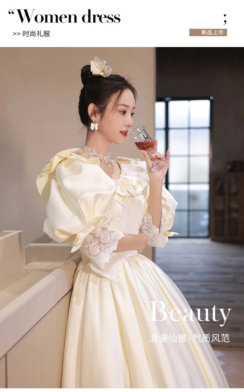 サテン 上質 ライト ウェディングドレス 成人式 バースデードレス チュチュスカート 婚約 イブニングドレス プリンセス風 スウィート 母の日 サテン 上質 ライト ウェディングドレス 成人式 バースデードレス チュチュスカート 婚約 イブニングドレス プリンセス風 スウィート 母の日