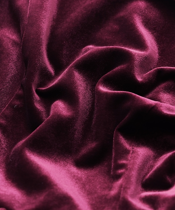 ベロアロゼットフレアドレス　etoll. バーガンディ bflat｜ベロアロゼットフレアドレス | Rakuten Fashion(楽天