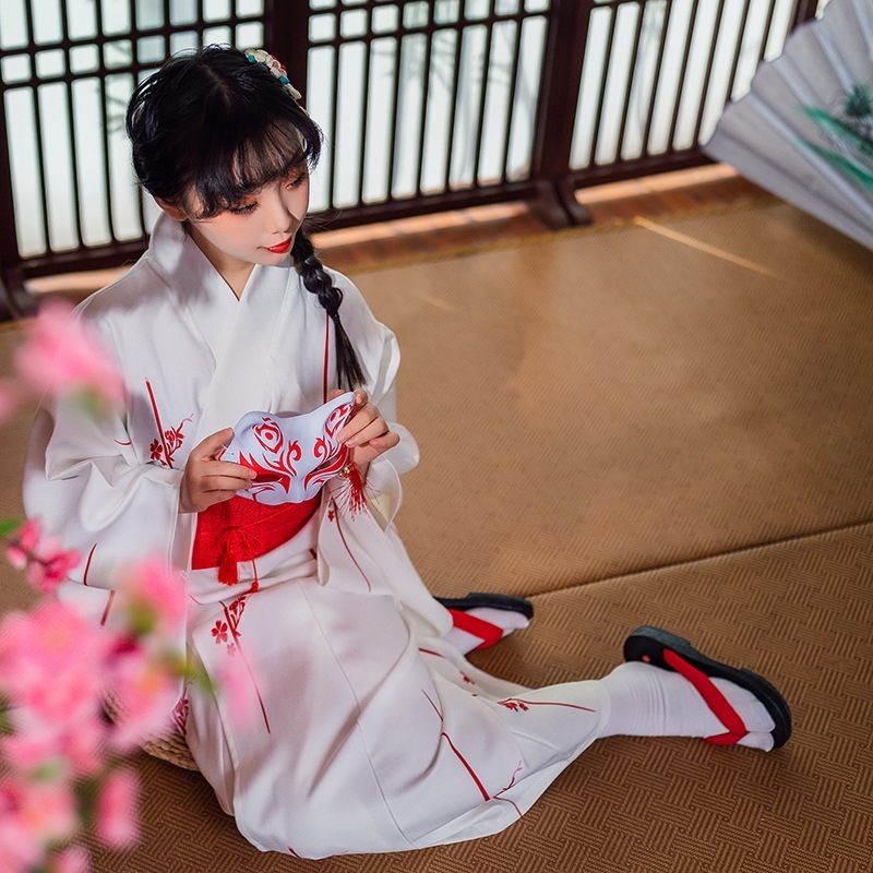 改良和日韓コートソフト妹デジタルプリント着物女性日本式個人写真撮影ダンス 改良和日韓コートソフト妹デジタルプリント着物女性日本式個人写真撮影ダンス