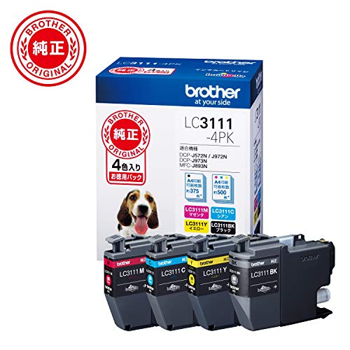 ブラザー工業 【brother純正】インクカートリッジ4色パック LC3111-4PK 対応型番:DCP-J987NDCP-J982NDCP-J587NDCP-J582NMFC-J738DN ブラザー工業 【brother純正】インクカートリッジ4色パック LC3111-4PK 対応型番:DCP-J987NDCP-J982NDCP-J587NDCP-J582NMFC-J738DN