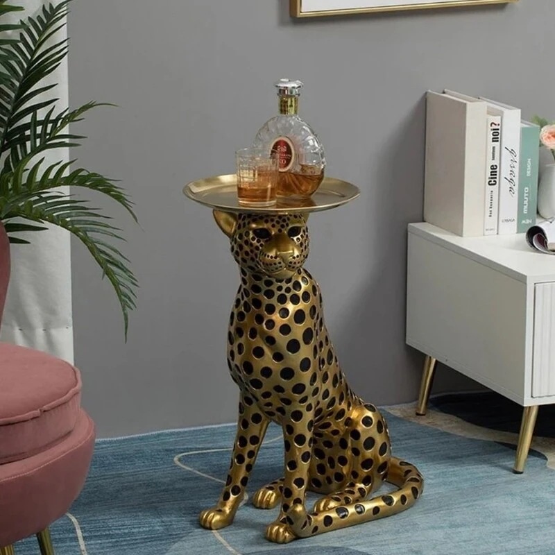 ヒョウ トレイ付き 置物 動物 オブジェ 彫刻 装飾品 おしゃれ 豪華 玄関 豹 黒 金 白 ブラック ゴールド ホワイト 工芸品 輸入雑貨 金運上昇 ヒョウ トレイ付き 置物 動物 オブジェ 彫刻 装飾品 おしゃれ 豪華 玄関 豹 黒 金 白 ブラック ゴールド ホワイト 工芸品 輸入雑貨 金運上昇
