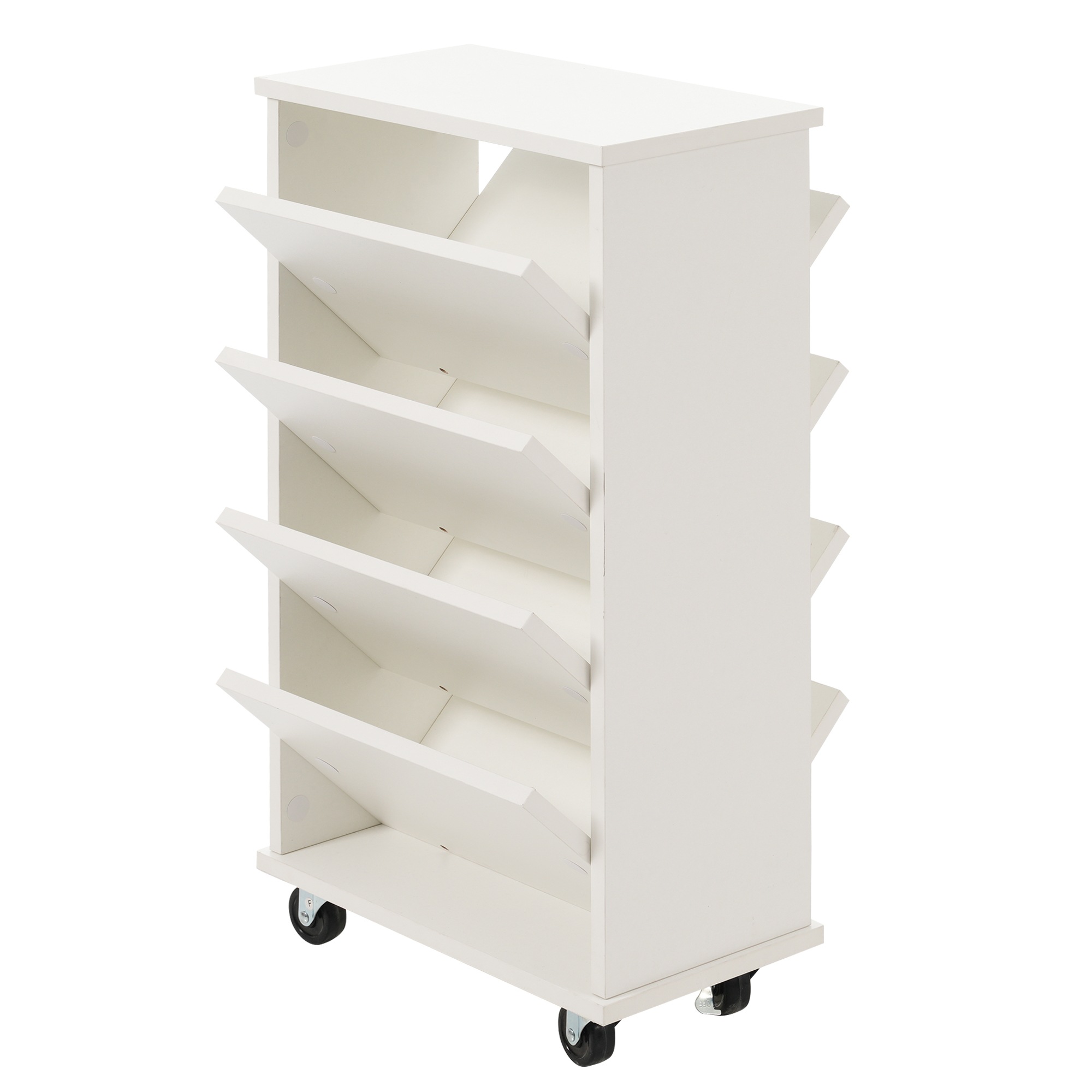 【国内へ発送&送·料·無·料】本棚 4段 スリム 大容量 絵本棚 木製 デスク収納 アクリル 360回転ラック 収納ラック 絵本ラック コミックラック 漫画収納 雑誌 教科書 が ディスプレイ書棚