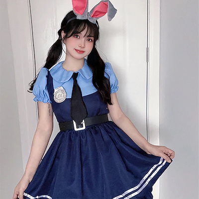ズートピア ジュディ コスプレ 大人用 ズートピア コスプレ ジュディ・ホップス ウィッグ コスプレ衣装