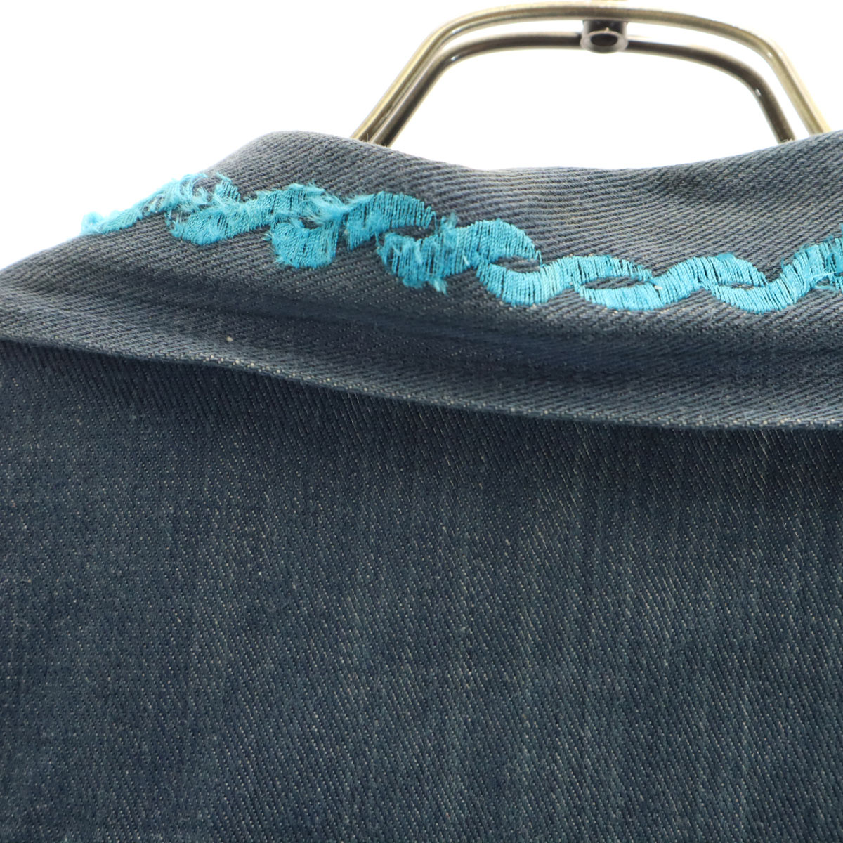 80s 90s オールド 花刺繍 シャツジャケット 40 ネイビー メンズ 古着 80s 90s オールド 花刺繍 シャツジャケット 40 ネイビー メンズ 古着