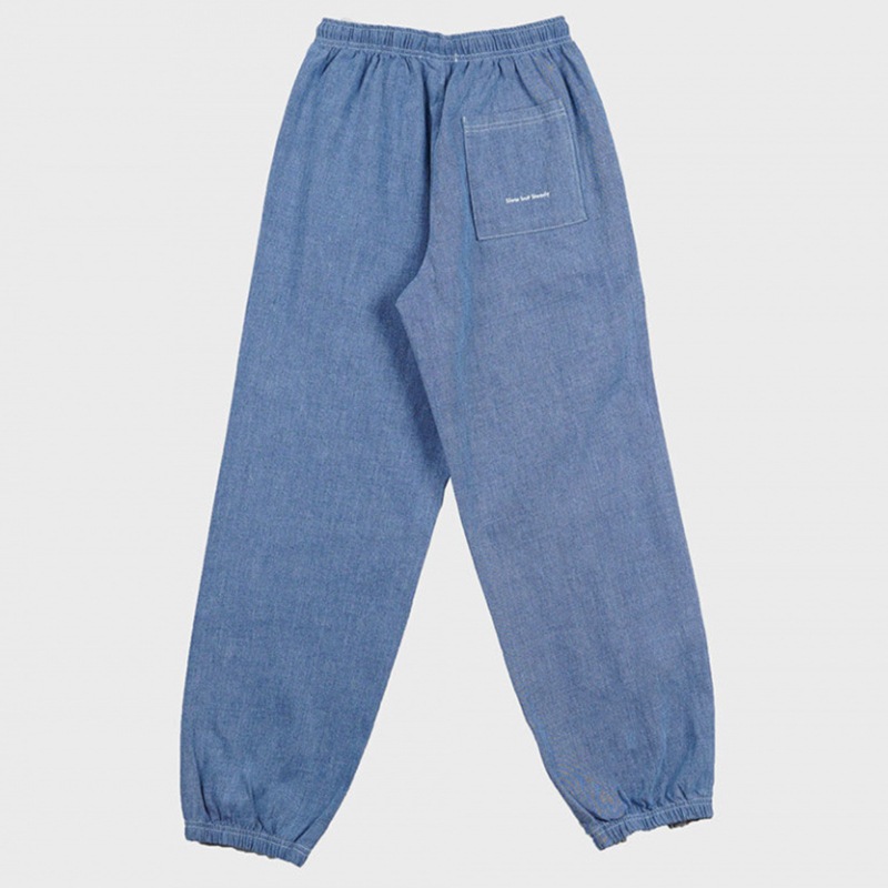 【SLOW RECORD HOUSE】ASURA DENIM SWEAT PANTS ★ BTS テテ着用 bts テテ着用 [Slow Record House] ASURA Denim Sweat Pants