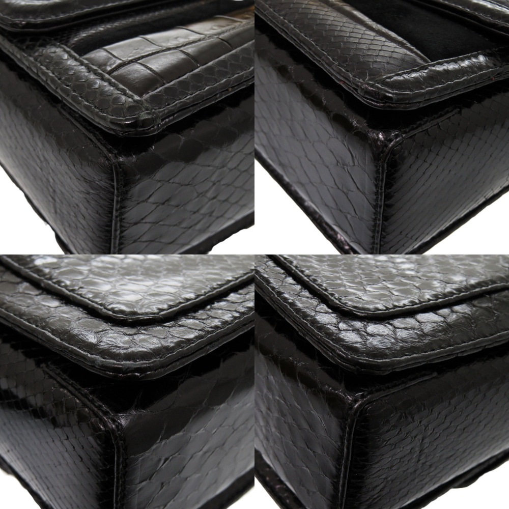 美品 サルヴァトーレフェラガモ ガンチーニ パッチワーク RG-21 G073 ショルダーバッグ レザー/クロコダイル/エキゾチックレザー ブラック 1337【中古】Salvatore Fer 美品 サルヴァトーレフェラガモ ガンチーニ パッチワーク RG-21 G073 ショルダーバッグ レザー/クロコダイル/エキゾチックレザー ブラック 1337【中古】Salvatore Fer