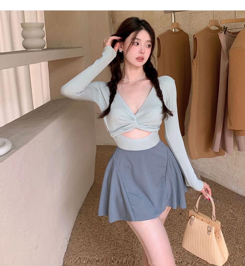 ホワイト グリーン 水着 レディース ワンピース 長袖 オールインワン 長袖ワンピ 露出控えめ クロスデザイン Vネック ワンピ水着 パッド付き 連体水着 夏用 ショート丈 女性用 みずぎ 一体型 水 ホワイト グリーン 水着 レディース ワンピース 長袖 オールインワン 長袖ワンピ 露出控えめ クロスデザイン Vネック ワンピ水着 パッド付き 連体水着 夏用 ショート丈 女性用 みずぎ 一体型 水