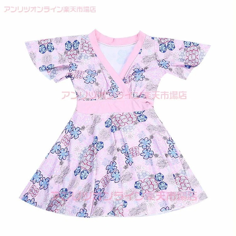 パープル レディース 水着 ママ水着 韓国 体型カバー 露出控え 大きいサイズ ファッション 温泉 ボヘミアン 総柄 ママ水着 花柄 総柄 ハワイアンス ワンピース ぴったり カジュアル 花柄 可愛い