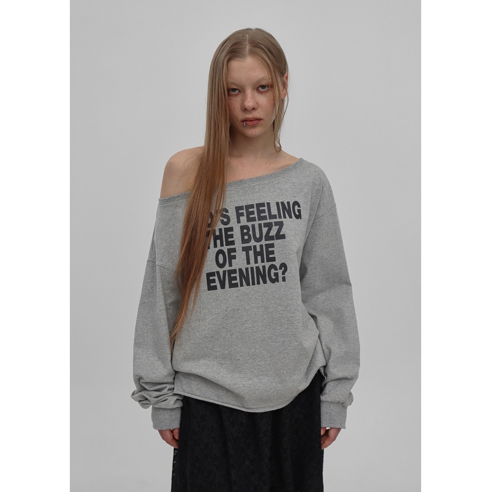 ブラックアップ [春新品] [MADE] リッツボートネックプリント長袖Tシャツ