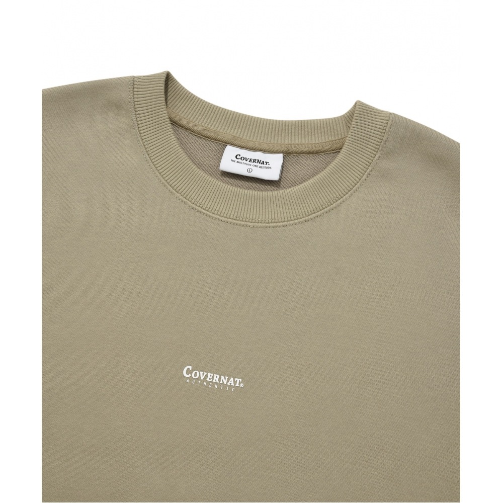 COVERNAT スモールアセンティック ロゴ マンツーマンベージュ