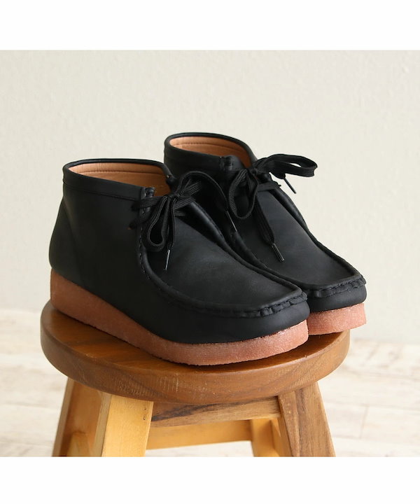 Qoo10] モカシンシューズ レディース 黒 ハイカ