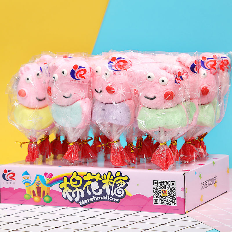 おいしいわたあめ ピッグ アニマルベーカリー ロリポップキャンディー 幼稚園 おやつ ギフト 35g