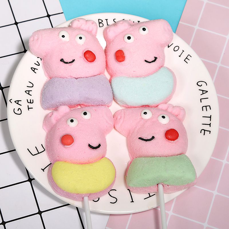 おいしいわたあめ ピッグ アニマルベーカリー ロリポップキャンディー 幼稚園 おやつ ギフト 35g